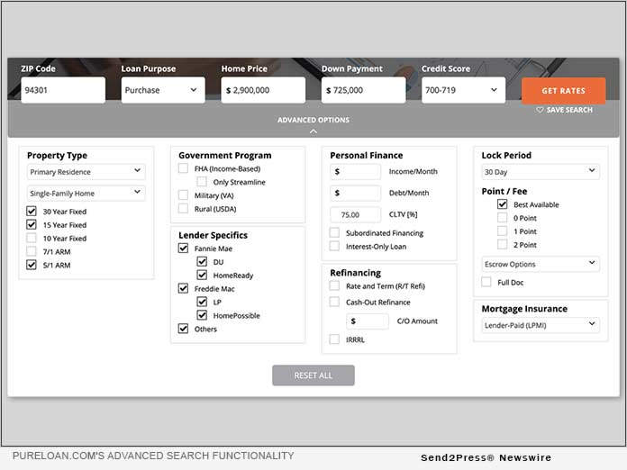 Pureloan Advanced Search