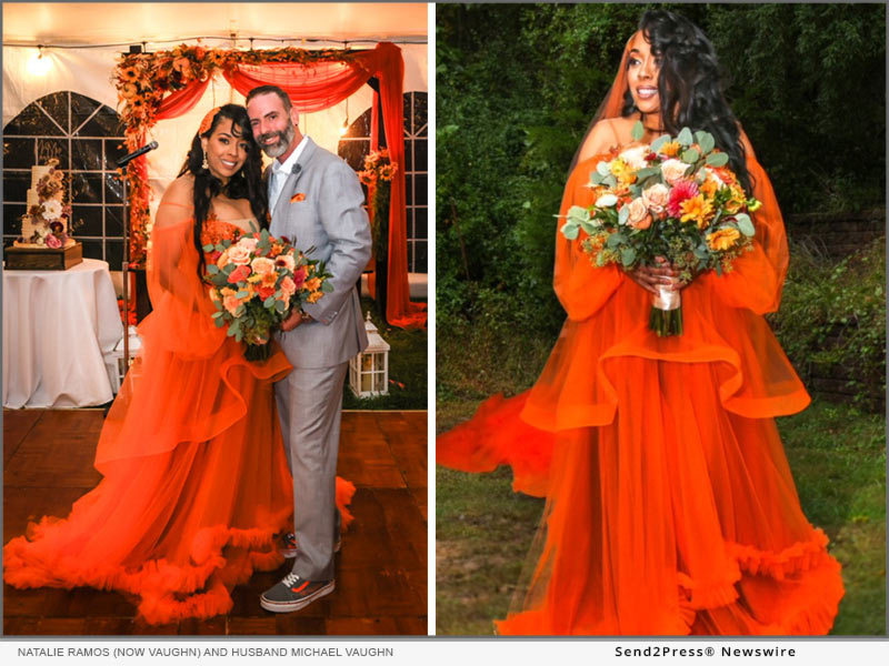 Orange shop sundress wedding