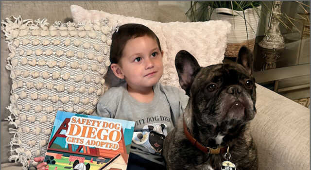 Alexander and Diego are thrilled to announce the release of book, Safety Dog Diego Gets Adopted