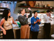Three of five 2024 Award Recipients L to R - Natasha House, Ruby Pokras, Eleana Hsu, Dame Chantal Martin