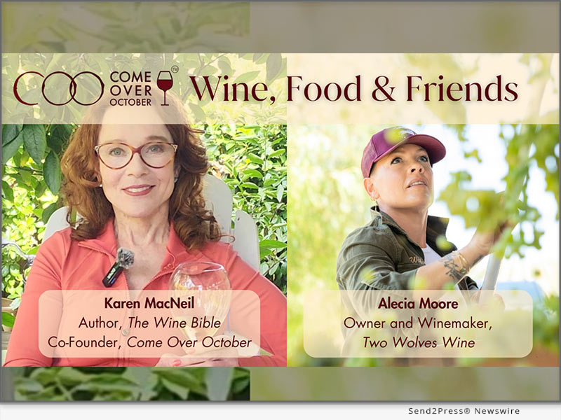Karen MacNeil and Winemaker Alecia Moore (stage name Pink)