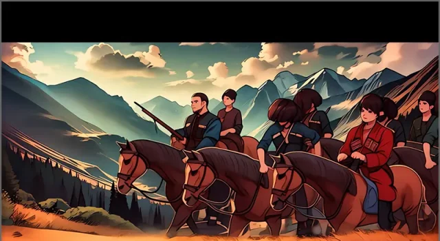 Scene from the AI film, 300 Crusaders