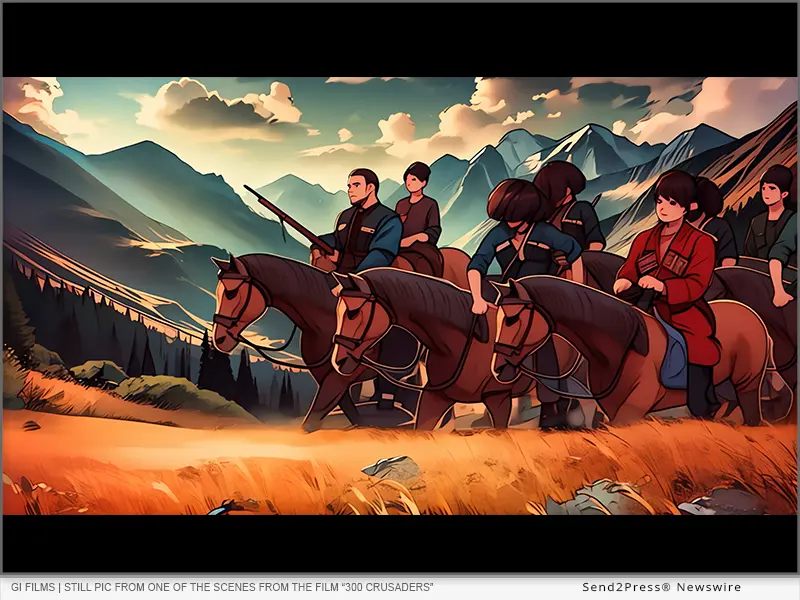 Scene from the AI film, 300 Crusaders
