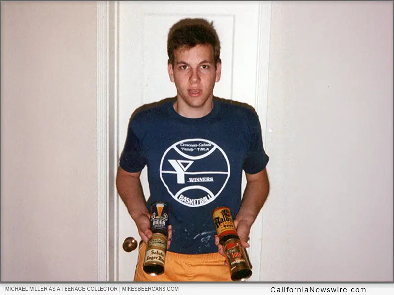 Mikes Beer Cans founder, Mike Miller as teenager