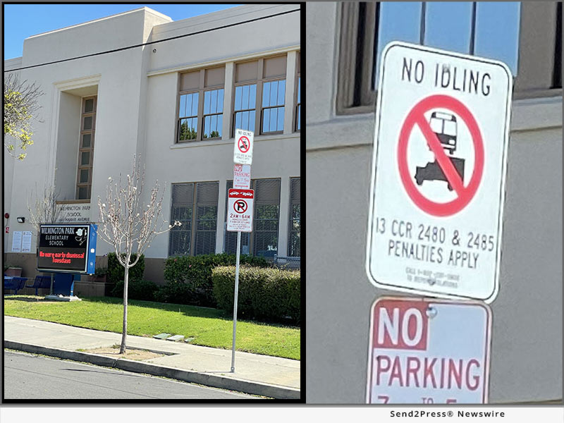 No Idling Sign at 50 CA Schools