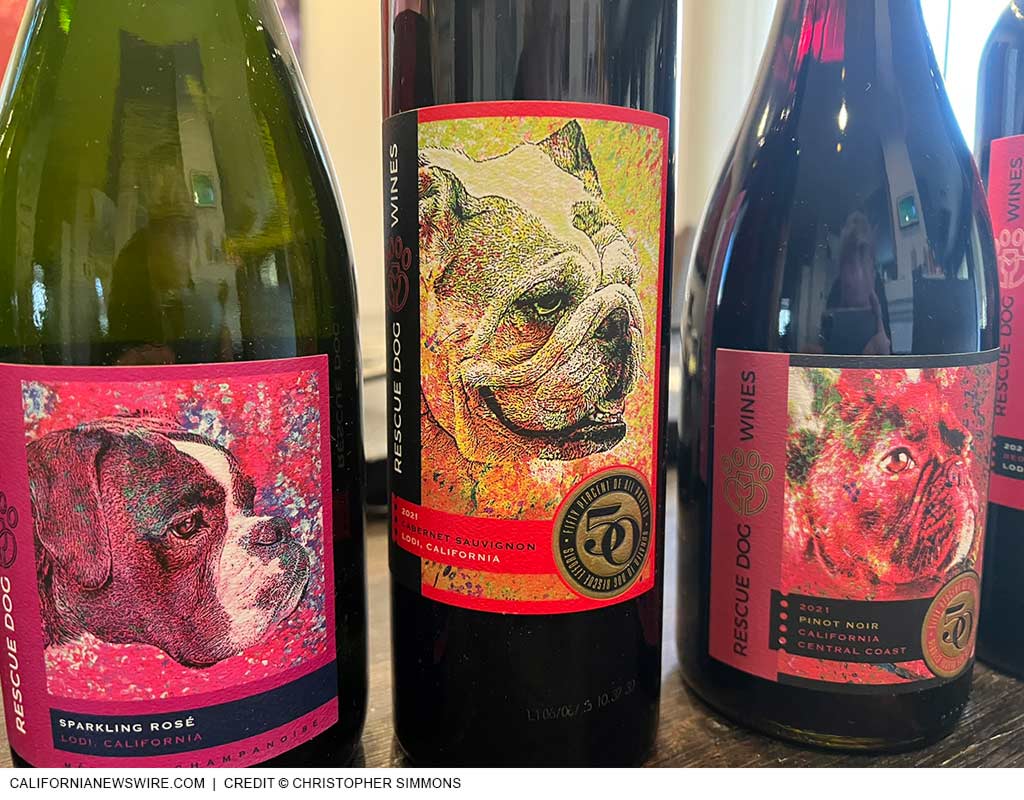 Rescue Dog Wines - labels credit Christopher Simmons