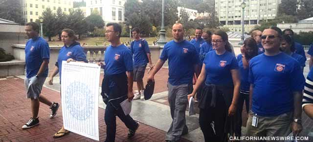 UC postdocs rally