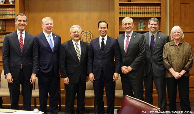 West Coast Mayors with Castro